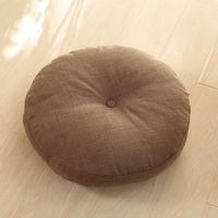 Coussin de sol épais en coton et lin, écologique, fait main, design moderne, amovible et lavable, pour la décoration intérieure, boule de plume