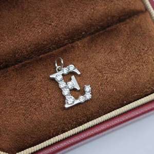 Collar con colgante de letra en plata 925 de UM Jewelry Classic para mujeres, niños, aniversarios, regalos de boda y ocasiones festivas. - Product Image 3