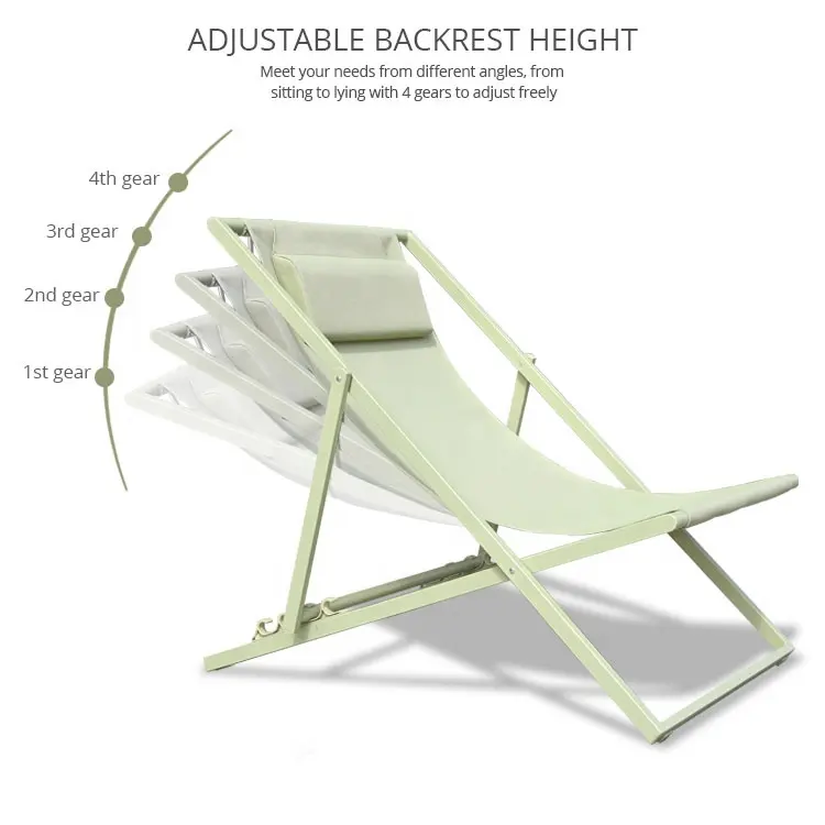 تكلفة فعالة التعبئة المسطحة كراسي للشاطئ بركة الجانب للطي سطح الأثاث الصلب حبال التزيين الكراسي
