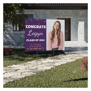 Letrero de Jardín de Plástico PP con Foto Personalizada de la Clase de 2025, con Estaca en Forma de H, para Promoción Inmobiliaria y Artículos para Fiestas - Product Image 5