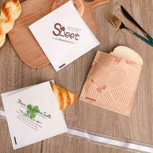 Bolsas de Papel Kraft Triangulares para Sándwiches y Croissants, Resistentes a la Grasa, Prácticas para el Desayuno - Product Image 2