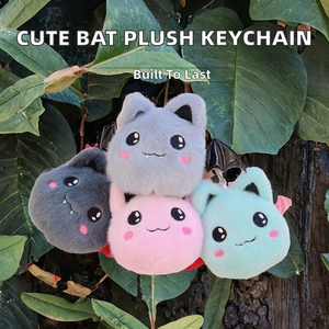 KM Plushy Peluche Mini Chauve-souris Volante Mignonne, Porte-clés Lumineux en Peluche, Design Anime Moelleux, Yeux Grands, Durable, Fête des Mères - Product Image 2
