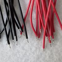Cable de prueba personalizable de 22AWG UL1007 con conector tipo banana, rojo y negro, 100 mm, terminal Lotus chapado en oro para multímetro y alimentación