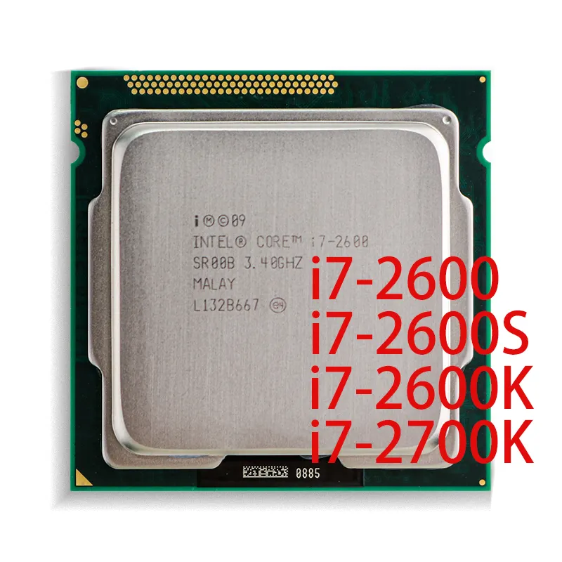 I7 işlemci masaüstü i7-2600 SR00B i7 2600 i7-2660S i7-2660K i7-2700K 3.4GHZ LGA 1155 CPU İşlemci Intel Core