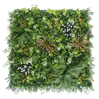 Décoration murale de plantes vertes artificielles en soie plastique, haies de buis artificielles tropicales d'intérieur pour mariage à domicile