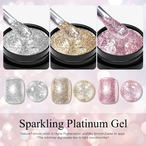 Esmalte de Uñas en Gel Dorado Brillante de 8 ml, Esmalte de Uñas Semipermanente de Larga Duración, Diseño de Arte de Uñas con Brillo - Product Image 5
