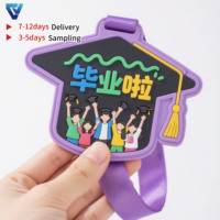 Médailles en PVC souple personnalisées en usine, logo en relief 2D 3D, médailles en caoutchouc découpées pour enfants
