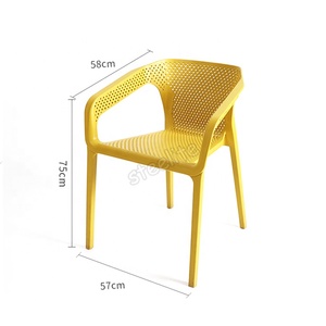Precio barato al aire libre blanco moderno restaurante <span class=keywords><strong>Cafe</strong></span> apilable PP comedor sillas de plástico para <span class=keywords><strong>la</strong></span> venta - Product Image 6