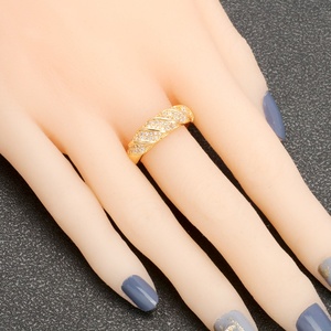 Bague de mariage JXX en or 24 carats, designs simples, bijoux en diamant pour femmes, bague de fiançailles classique avec ajustement pour l'Arabie Saoudite - Product Image 3