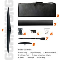 Nouvel Arrivage GY 1500V2 Hydrofoil Carbon Axis Foil Planche de Surf Électrique à Haut Rapport de Hauteur à Largeur, Haute Résistance Fireball 1500 Waterplay Noir