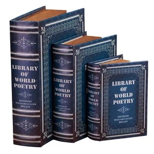 Tùy Chỉnh Bao Bì Màu Đen Cajas Libros Lưu Trữ Sang Trọng Từ Da Bằng Gỗ Giả Giáng Sinh Trang Trí Sách Hình Hộp Quà Tặng - Product Image 4