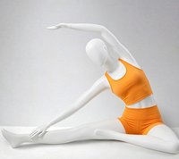 Mannequin de yoga en fibre de verre de qualité supérieure, modèle féminin corps entier, blanc mat, pour vitrine de magasin de vêtements