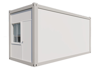 Maison conteneur démontable 20 pieds, maison préfabriquée modulaire, bureau conteneur portable extensible, cabine de vie à panneaux sandwich
