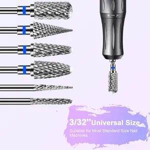 Puntas para Lijadora de Uñas, 6 Piezas de Brocas de Carburo para Fresadora de Uñas, Cabezales de Lijado para Manicura, Eliminación de Acrílico o Gel - Product Image 6