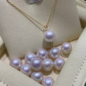 Collier pour femme en or 18 carats Zhuji avec pendentif en perle d'eau douce à forte luminosité, extrêmement impeccable, ornement de luxe Edison - Product Image 2