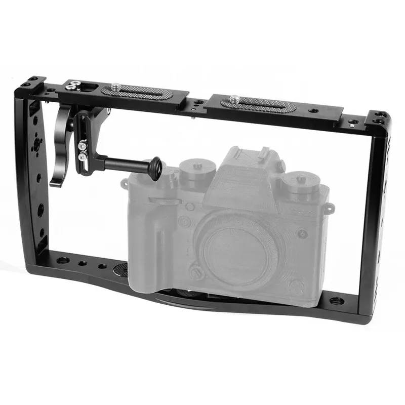 En popüler dalış çift el kavrama braketi sabitleyici uzatma telefon kelepçe kamera Rig kafes sualtı kılıf için GoPro HERO9
