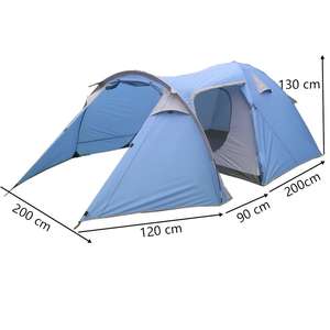 Tente de <span class=keywords><strong>camping</strong></span> portable HOSA Outdoor Venice, imperméable, avec véranda, avec sac de transport, 2 à 6 personnes, quatre saisons, vente chaude, personnalisable - Product Image 2