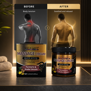 Crème de massage au venin de serpent et curcuma Sifuland 120ml, action rapide, baume apaisant pour les muscles et les articulations, pommade, OEM, étiquette privée - Product Image 3
