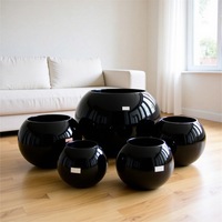 Ensemble de jardinières en fibre de verre, 3, 5 ou 7 pièces, différentes tailles, lot de pots de fleurs en FRP pour jardin, balcon, terrasse, décoration assortie