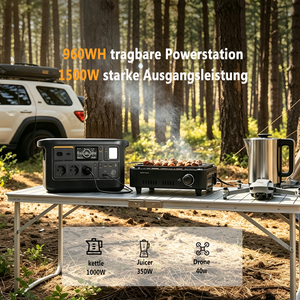 Station d'alimentation portable d'urgence, batterie LiFePO4 au phosphate de fer et de lithium, haute sécurité pour la maison, le camping en plein air - Product Image 2