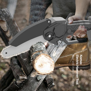 6-Inch Rechargeable <b>Mini</b> Electric Chainsaw Battery Operated Handheld Tree Pruning Cutting Tool 21V <b>Cordless</b> Garden <b>Saw</b> - Product Image 4