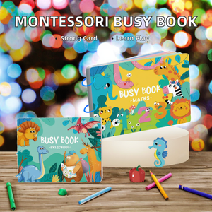 <span class=keywords><strong>Livre</strong></span> d'<span class=keywords><strong>activités</strong></span> <span class=keywords><strong>Montessori</strong></span> en carton pour la maternelle |   Jouets éducatifs pour enfants avec <span class=keywords><strong>activités</strong></span> d'autocollants et livres illustrés - Product Image 2