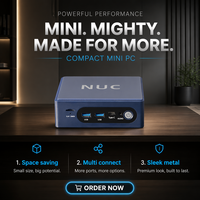 Mini PC Ultra Compacto Intel N150, 32GB RAM, 512GB SSD, USB3.2, LAN 1000M, Win11 Pro, 4K Gaming, Oficina en Casa, Escritorio