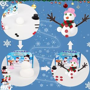 Pour <span class=keywords><strong>Amazon</strong></span> Offre Spéciale bricolage argile bonhomme de neige Kit artisanat de noël pour enfants air sec argile jouet cadeau pâte à modeler et Slime produit - Product Image 3