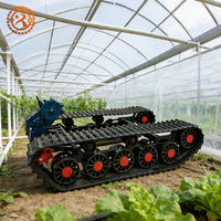 Châssis à chenilles avec moteur hydraulique de haute qualité, excellente capacité de charge, adapté aux fermes, aux serres et aux installations d'élevage