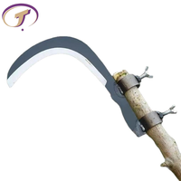 Tête de faucille en acier à haute teneur en carbone pour noix d'aréca avec double pince soudée et support anti-torsion pour la coupe et l'élagage des palmiers