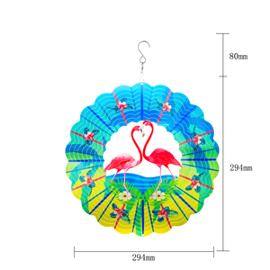 Molinetes de Viento Flamingo de 12 Pulgadas, Decoración de Jardín, Molinillo de Viento con Ilusión Holográfica, Molinetes de Viento con Forma de Animales - Product Image 2