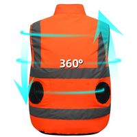 Gilet de refroidissement d'été pour travailleurs Gilet ventilateur pour hommes Vêtements de climatisation Ventilateur lumineux Vêtements de travail Veste ventilateur Usb Vêtements de refroidissement corporel