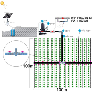 Système complet d'irrigation par bandelette <span class=keywords><strong>goutte</strong></span>-<span class=keywords><strong>à</strong></span>-<span class=keywords><strong>goutte</strong></span> <span class=keywords><strong>pour</strong></span> l'agriculture, modèle 1 hectare, fabricants chinois de tuyaux d'irrigation <span class=keywords><strong>pour</strong></span> l'agriculture - Product Image 2