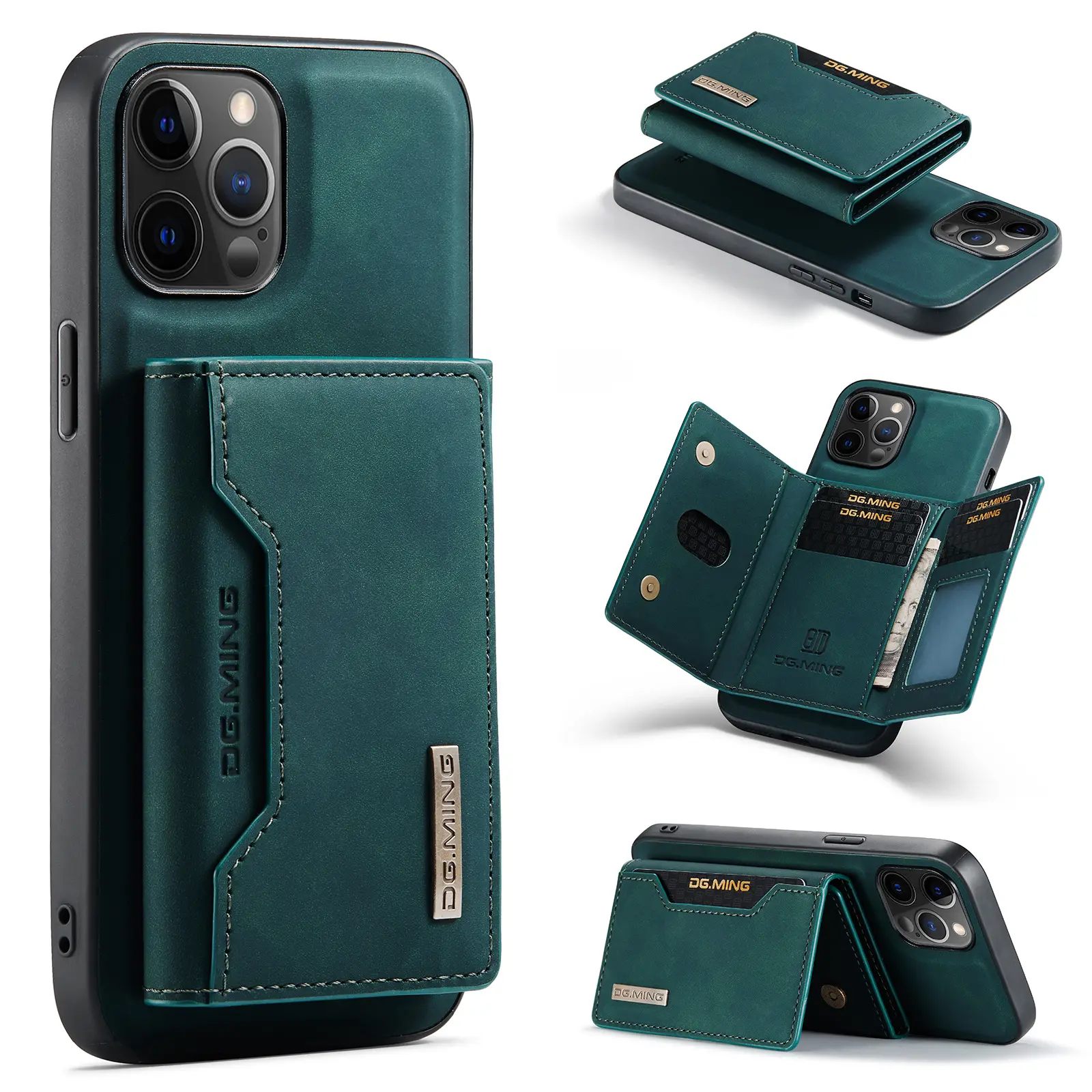 2 In 1 Detachable Magnetic Leather Case For Iphone 14 13 12 11 Pro Max Xs Xr 7 8 Plus Se 2020 Wallet Cover Cards Holder Pocket