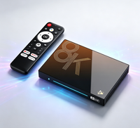 Boîtier TV Android 14 H96 MAX M9S avec processeur Octa-Core, 4 Go de RAM, streaming 1080P, Wi-Fi double bande, prêt pour les jeux (version UK)