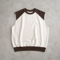 Débardeur Homme en Coton Épais, Polaire Brossée, Effet Délavé, Style Streetwear Personnalisé