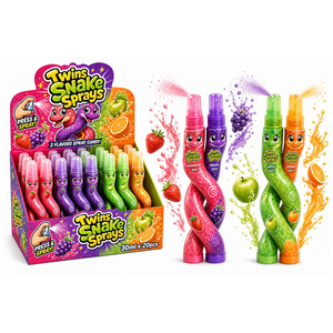 BESTAR Venta al por mayor Novedad Snack Twins Snake Sprays Caramelos Líquidos 30ml Spray a Presión Doble Sabor Caramelo <span class=keywords><strong>de</strong></span> Frutas Azúcar para Fiestas Infantiles - Product Image 3