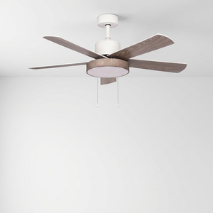 Ventilateur de plafond silencieux <span class=keywords><strong>ProBreeze</strong></span> 42 pouces avec moteur DC, 5 pales en bois, lumière LED, télécommande, 6 vitesses, pour salle à manger, garantie 5 ans - Product Image 1
