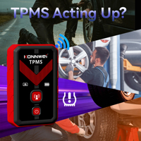 Kit de Sistema de Monitoreo de Presión de Neumáticos TK100 KONNWEI, Sensores de 315/433MHz con Programación por Smartphone a través de la Aplicación TPMS LINK
