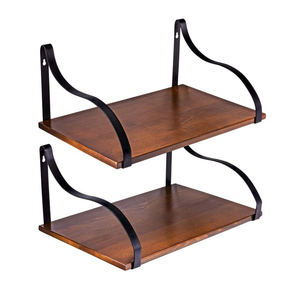 Rắn Gỗ Mộc Mạc Nổi Tường Kệ Chân Đế Làm Bằng Tay Lớn Kệ Lưu Trữ Cho Nhà Bếp Phòng Khách Khách Sạn Tường Gắn - Product Image 1