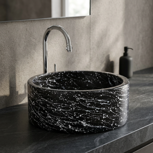 Lavabo rectangulaire en granit, design moderne, écologique, pour salle de bain, à poser sur comptoir, en céramique artistique, idéal pour hôpital - Grande Vente - Product Image 1