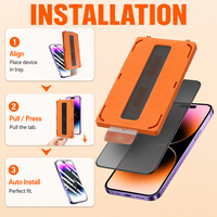 28 °   Protection d'écran en verre trempé AGC 9H anti-espion ultra-fin du Japon, anti-poussière, application facile, sans bulles pour iPhone 11-18