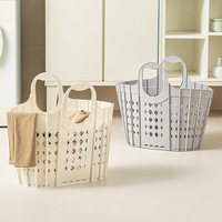 Organisateur de vêtements pliable en plastique, type sur pied, panier à linge pour usage domestique, rangement pour salon