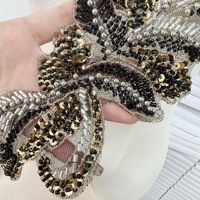 Нашивки-аппликации из смолы в форме листьев с пришивной основой, бусины, кристаллы, стразы для одежды и головных уборов – ручная вышивка, 3D сетчатая ткань