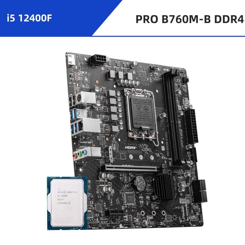 อินเทล ไอ5 12400F + MSI PRO B760M-B DDR4