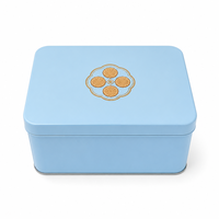 Boîte en fer blanc rectangulaire personnalisée pour chocolats, bonbons, biscuits, emballage alimentaire en métal de qualité alimentaire, vente en gros, conteneur en vrac