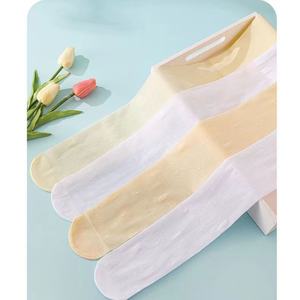 Collants pour filles en dentelle 20DB personnalisés collants en tricot jacquard floral anti-crochet de couleur velours solide ajustés - Product Image 6