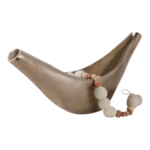 Ciotola decorativa in metallo a forma di V per tavolino da caffè e bancone cucina, centrotavola sofisticato per decorare la tavola - Product Image 2
