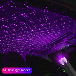 USB <span class=keywords><strong>LED</strong></span> chiếu hiện đại bầu trời đầy sao nội thất nhịp điệu Trần cho phòng ngủ sửa đổi ABS Vật liệu pin-powered xe Tính năng - Product Image 1