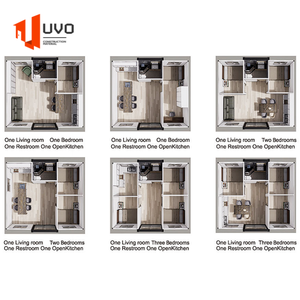 Moderne Fertighäuser im Freien mit Stahlrahmen import Erweiterbare Container Flat Pack Cottage Häuser - Product Image 2